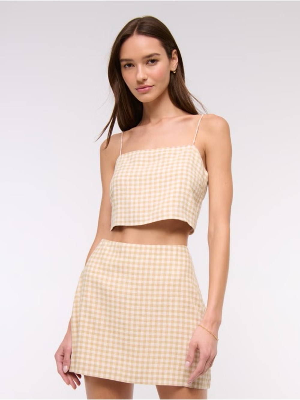 Gingham Square Abercrombie & Fitch Scarlett Mini Skort Ultra Hi Rise BNWT